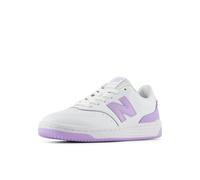New Balance Sneaker stringate unisex Bb80 V1, Bianco/Lilla Glo, 5 Big Kid
