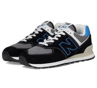 New Balance Sneaker unisex per adulti 574 V2, Agata nero/blu, 14.5 Wide Women/13 Men