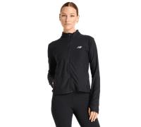 New Balance Space Dye Full Zip Donna - Top da pista Nero - Taglia L - Poly Jersey Black L
