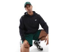New Balance Felpa da Uomo con Cappuccio Small Logo Nera Taglia S Codice MT415...