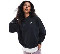 New Balance - Sport Essentials - Felpa girocollo nera in tessuto french terry-Nero XS