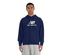 Felpa con cappuccio New Balance Sport Essentials Logo Crew blu navy bianco - S