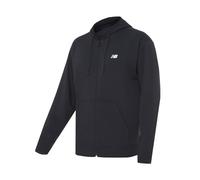New Balance Felpa da Uomo con Cappuccio e Zip Stacked Logo Nera Taglia S Codice MJ41501BK Nero