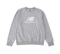 New Balance Stacked Logo French Terry Crew - Athletic Grey
