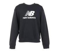 New Balance Stacked Logo French Terry Crew - Black