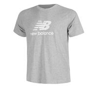 New Balance Stacked Logo Tee Maglietta Uomini in grigio, Taglia: XXL