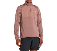 New Balance - T-shirt a maniche lunghe calda e traspirante - Athletics Heat Grid 1/2 Zip Green per Uomo in Pelle - Taglia L - Verde