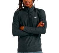 New Balance Space Dye Half Zip Long Sleeve T-shirt Nero M Uomo