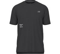 New Balance Uomo Athletics Graphic T-Shirt in Nero, Maglia di Poliestere, Taglia S