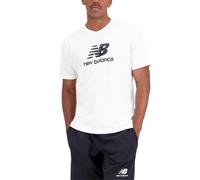 New Balance T-Shirt da Uomo Essentials Stacked Logo Bianco Taglia S Codice MT31541WT Bianco