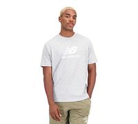 New Balance T-Shirt da Uomo Essentials Stacked Logo Grigio Taglia S Codice MT31541AG
