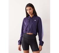 New Balance - Top viola in tessuto interlock con zip L