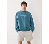 New Balance Felpa girocollo Trackside Uomo Blu XL Poly Fleece