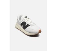 New Balance Unisex 370 in Bianca/Nero, Suede/Mesh, Taglia 40.5