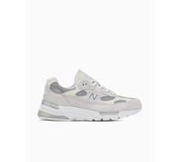 New Balance Unisex Made in USA 992 in Bianco/Grigio, Pelle Scamosciata/Rete, Taglia 43