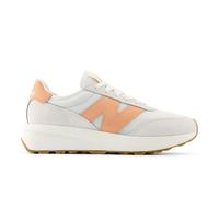 New Balance Unisex 370 in Bianca/Arancia, Pelle Scamosciata/Rete, Taglia 44