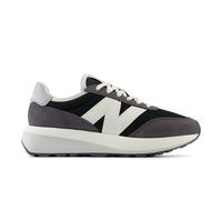 New Balance Unisex 370 in Grigio/Bianca, Pelle Scamosciata/Rete, Taglia 39.5