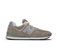 New Balance Unisex 574 Core in Grigio/Bianca, Pelle Scamosciata/Rete, Taglia 42