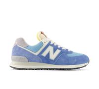 New Balance Unisex 574 in Blu/Bianca, Pelle Scamosciata/Rete, Taglia 37.5