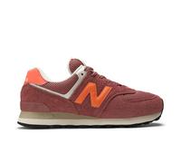 New Balance Unisex 574 in Rosso/Arancione, Pelle Scamosciata/Rete, Taglia 41.5