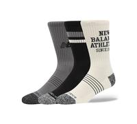 New Balance Unisex Active Graphic Crew Calzini 3 Pack in Nero, Poliestere, Taglia S