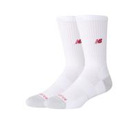 New Balance Unisex Active NB Premium Crew Socks 2 Pack in Bianca, Poliestere, Taglia S