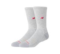 New Balance Unisex Active NB Premium Crew Socks 2 Pack in Grigio, Poliestere, Taglia XL