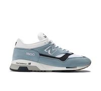 New Balance Unisex Made in UK 1500 in Blu/Bianca/Grigio, Pelle Scamosciata/Rete, Taglia 42