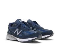 New Balance Unisex Made in USA 990v4 Core in Blu/Bianca/Grigio, Pelle, Taglia 37