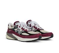 New Balance Unisex Made in USA 990v6 in Rossa/Bianca, Pelle, Taglia 37.5