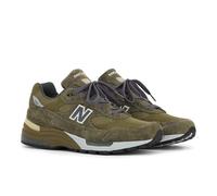 New Balance Unisex Made in USA 992 in Verde/Grigio, Pelle Scamosciata/Rete, Taglia 38
