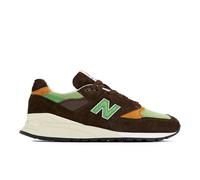 New Balance Unisex Made in USA 998 in Marrone/Verde, Pelle, Taglia 40.5