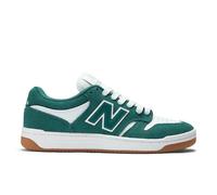 New Balance Unisex NB Numeric 480 in Verde/Bianca, Pelle Scamosciata/Rete, Taglia 39.5
