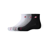 New Balance Unisex Patch Logo Ankle 3 Pack in Bianca, Cotone, Taglia M