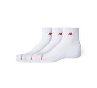 New Balance Unisex Patch Logo Ankle 3 Pack in Bianca, Cotone, Taglia XL