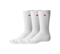 New Balance Unisex Patch Logo Crew 3 Pack in Bianca, Cotone, Taglia L