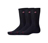New Balance Unisex Patch Logo Crew 3 Pack in Nero, Cotone, Taglia L