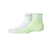 New Balance Unisex Run Repreve Ankle 2 Pack in Verde/Bianco, Maglia di Poliestere, Taglia L
