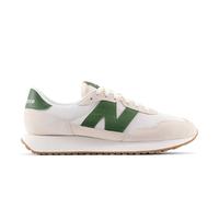 New Balance Uomo 237 in Bianca/Verde, Pelle Scamosciata/Rete, Taglia 44