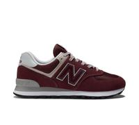 New Balance Uomo 574 Core in Rosso/Bianco, Pelle Scamosciata/Rete, Taglia 37