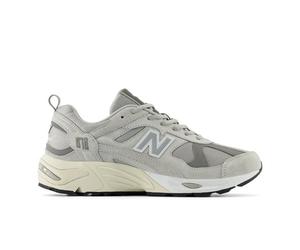 New Balance Uomo 878 in Grigio/Beige/Nero, Pelle Scamosciata/Rete, Taglia 41.5