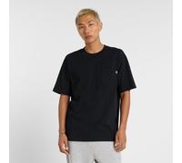 New Balance Uomo Athletics Cotton Pocket T-Shirt in Nero, Cotone, Taglia XL