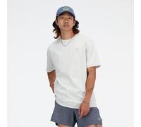 New Balance Uomo Athletics Cotton T-Shirt in Grigio, Cotone, Taglia XS