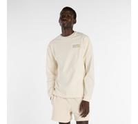 New Balance - Athletics - Maglietta a maniche lunghe premium con logo sulla schiena-Bianco S