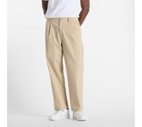 New Balance Uomo Athletics Relaxed Trouser in Beige, Twill di Cotone, Taglia L