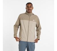 New Balance Uomo Athletics Woven Jacket in Marrone, Politessuto, Taglia L