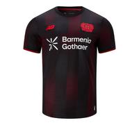 New Balance Uomo Bayer 04 Home Short Sleeve Jersey in Rossa/Bianco, Poliestere, Taglia L