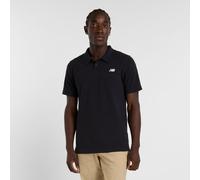 New Balance Uomo Cotton Pique Polo in Nero/Bianco, Cotone, Taglia 2XL