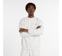 New Balance Uomo Linear Graphic Fleece Crew in Grigio, Cotone, Taglia M