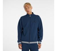 New Balance Uomo Post Season Pique Track Jacket in Blu, Cotone, Taglia XL